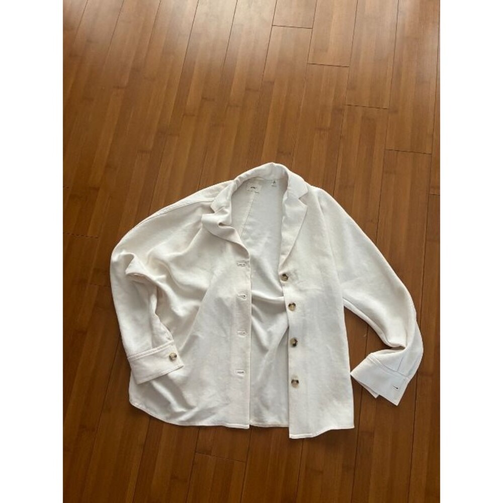 Aritzia Wilfred Freeform Shirt - Crepette White Cream - XS